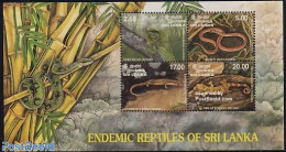 Sri Lanka (Ceylon) 1997 Reptiles S/s, Mint NH, Nature - Reptiles - Snakes - Sri Lanka (Ceilán) (1948-...)