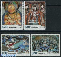 China People’s Republic 2008 Qiuci Wall Paintings 4v, Mint NH, Art - Paintings - Unused Stamps