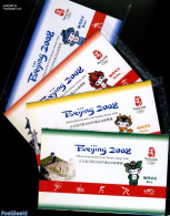 China People’s Republic 2006 Beijing 2008, 4 Booklets, Mint NH, Sport - Olympic Games - Stamp Booklets - Nuevos