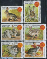 Cambodia 1999 Year Of The Rabbit 6v, Mint NH, Nature - Various - Animals (others & Mixed) - Rabbits / Hares - New Year - Anno Nuovo