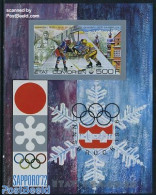 Comoros 1976 Winter Olympic Games S/s Imperforated, Mint NH, Sport - Ice Hockey - Olympic Winter Games - Jockey (sobre Hielo)