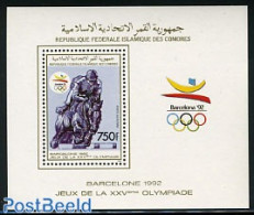 Comoros 1992 Olympic Games S/s, Mint NH, Nature - Sport - Horses - Olympic Games - Komoren (1975-...)