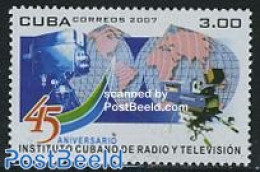 Cuba 2007 Radio & Television 1v, Mint NH, Performance Art - Various - Radio And Television - Maps - Ongebruikt