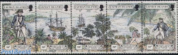 Cayman Islands 1989 Captain Bligh 5v [::::], Mint NH, Transport - Ships And Boats - Ships
