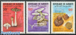 Djibouti 1987 Mushrooms 3v, Mint NH, Nature - Mushrooms - Pilze