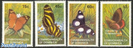 Dominica 1982 Butterflies 4v, Mint NH, Nature - Butterflies - Dominican Republic