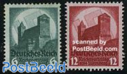 Germany, Empire 1934 Nurnberg Party Day 2v, Mint NH, Art - Castles & Fortifications - Ongebruikt