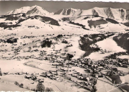 CPSM. 74 MEGEVE. VUE GENERALE ET LE MONT BLANC. - Megève