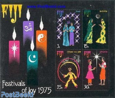 Fiji 1975 Religious Festivals S/s, Mint NH, Religion - Various - Christmas - Religion - New Year - Natale