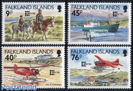 Falkland Islands 1996 Capex 4v, Mint NH, Nature - Transport - Horses - Philately - Aircraft & Aviation - Ships And Boats - Airplanes