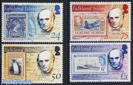 Falkland Islands 2004 Sir Rowland Hill 4v, Mint NH, Nature - Transport - Penguins - Sea Mammals - Sir Rowland Hill - S.. - Rowland Hill