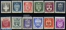 France 1942 City Coat Of Arms 12v, Mint NH, History - Transport - Coat Of Arms - Ships And Boats - Nuevos