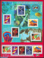 France 2001 20th Century, Science 2x5v M/s, Mint NH, Health - Science - Transport - Health - Physicians - Space Explor.. - Unused Stamps