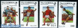 Gambia 1986 World Cup Football 4v., Mint NH, Sport - Football - Gambia (...-1964)