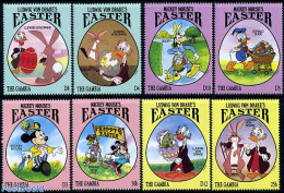 Gambia 1994 Easter, Disney 8v, Mint NH, Nature - Prehistoric Animals - Art - Disney - Prehistorics