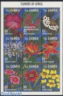 Gambia 1995 Flowers 9v M/s, Kigelia, Mint NH, Nature - Flowers & Plants - Gambie (...-1964)