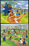 Grenada 1986 Ameripex, Disney 2 S/s, Mint NH, Sport - Baseball - Art - Disney - Baseball