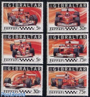 Gibraltar 2004 Ferrari 6v, Mint NH, Sport - Transport - Autosports - Sport (other And Mixed) - Automobiles - Ferrari - Coches