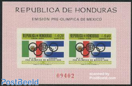 Honduras 1968 Olympic Games S/s Imperforated, Mint NH, History - Sport - Flags - Olympic Games - Honduras