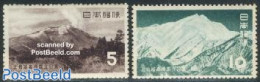 Japan 1954 Jo Shin Etsu Kogen Park 2v, Mint NH, Sport - Mountains & Mountain Climbing - Neufs