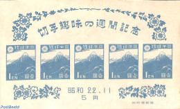 Japan 1947 Philatelic Week S/s (issued Without Gum), Mint NH, Sport - Mountains & Mountain Climbing - Ongebruikt
