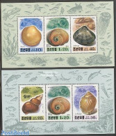 Korea, North 1994 Shells 2 M/s, Mint NH, Nature - Shells & Crustaceans - Mundo Aquatico