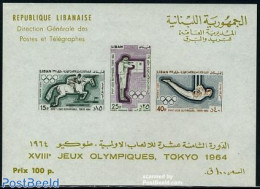 Lebanon 1965 Olympic Games S/s, Mint NH, Nature - Sport - Horses - Gymnastics - Olympic Games - Shooting Sports - Gymnastique