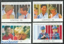 Lesotho 1991 Charles & Diana 4v, Mint NH, History - Charles & Diana - Kings & Queens (Royalty) - Case Reali