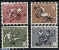 Liechtenstein 1954 Football 4v, Unused (hinged), Sport - Football - Unused Stamps