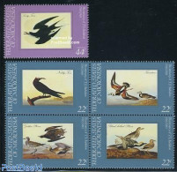 Micronesia 1985 J.J. Audubon 5v (1v+[+]), Mint NH, Nature - Birds - Micronesia