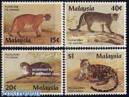 Malaysia 1987 Protected Animals 4v, Mint NH, Nature - Animals (others & Mixed) - Cat Family - Otros & Sin Clasificación