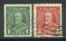 CANADA - 1935, KING GEORGE V STAMPS SET OF 2, USED. - Usados