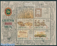 Lithuania 2005 1000 Years Lithuania S/s, Mint NH, History - History - Art - Books - Handwriting And Autographs - Lituanie