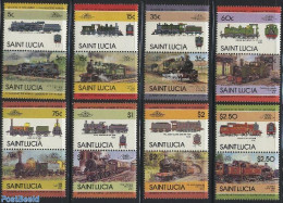 Saint Lucia 1985 Locomotives 8x2v [:], Mint NH, Transport - Railways - Treinen