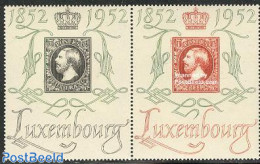 Luxemburg 1952 Centilux 2v [:], Unused (hinged), 100 Years Stamps - Philately - Stamps On Stamps - Ongebruikt