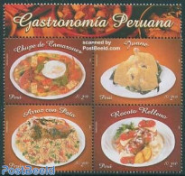 Peru 2005 Gastronomy 4v+tab [+], Mint NH, Health - Food & Drink - Food