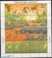 Sierra Leone 1992 Preh. Animals 20v M/s, Mint NH, Nature - Prehistoric Animals - Prehistorisch