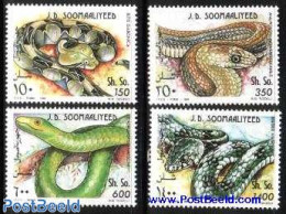 Somalia 1994 Snakes 4v, Mint NH, Nature - Reptiles - Snakes - Somalië (1960-...)