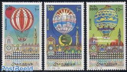 Somalia 1999 Balloons 3v, Mint NH, Transport - Balloons - Montgolfières