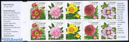 Sweden 2001 Roses 2x5v In Booklet, Mint NH, Nature - Flowers & Plants - Roses - Stamp Booklets - Ungebraucht