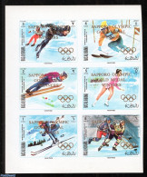 Ras Al-Khaimah 1971 Winter Olympics Winners 6v, Sheetlet, Imperforated, Mint NH, Sport - Ice Hockey - Olympic Winter G.. - Jockey (sobre Hielo)