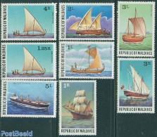 Maldives 1978 Ships 8v, Mint NH, Transport - Ships And Boats - Boten