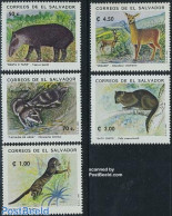 El Salvador 1993 Wild Animals 5v, Mint NH, Nature - Animals (others & Mixed) - Salvador