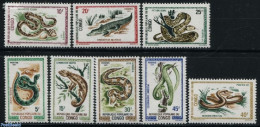 Congo Republic 1971 Reptiles 8v, Mint NH, Nature - Reptiles - Snakes - Other & Unclassified