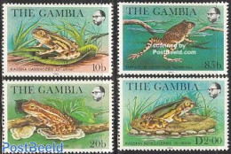 Gambia 1982 Frogs 4v, Mint NH, Nature - Animals (others & Mixed) - Frogs & Toads - Reptiles - Gambia (...-1964)