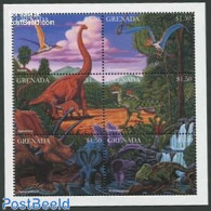 Grenada 1997 Preh. Animals 6v M/s, Mint NH, Nature - Prehistoric Animals - Prehistóricos