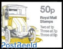 Great Britain 1978 Definitives Booklet, Guy Dustcart, 9p At Right, Mint NH, Transport - Stamp Booklets - Automobiles - Nuevos