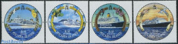 Pitcairn Islands 2001 Cruise Ships 4v, Mint NH, Nature - Transport - Various - Birds - Fish - Flowers & Plants - Shell.. - Peces