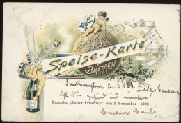 Norddeutscher Lloyd Litho Advertising Postcard 1900 - Sonstige & Ohne Zuordnung