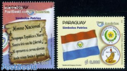 Paraguay 2010 UPAEP 2v, Mint NH, History - Performance Art - Coat Of Arms - Flags - Music - U.P.A.E. - Música